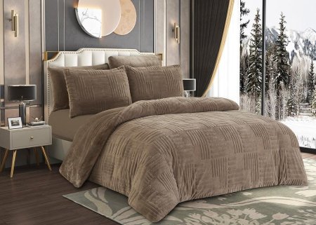 لحاف مجوز 6 قطع مخمل فرو ناعم