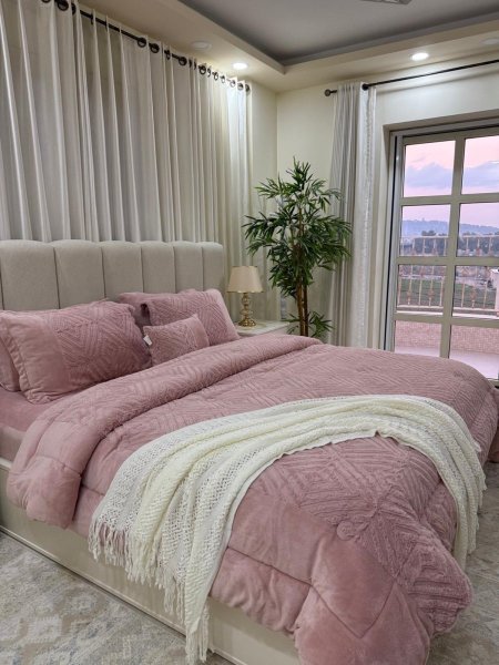 لحاف مجوز فرو الارنب K-Argyle (7 قطع)